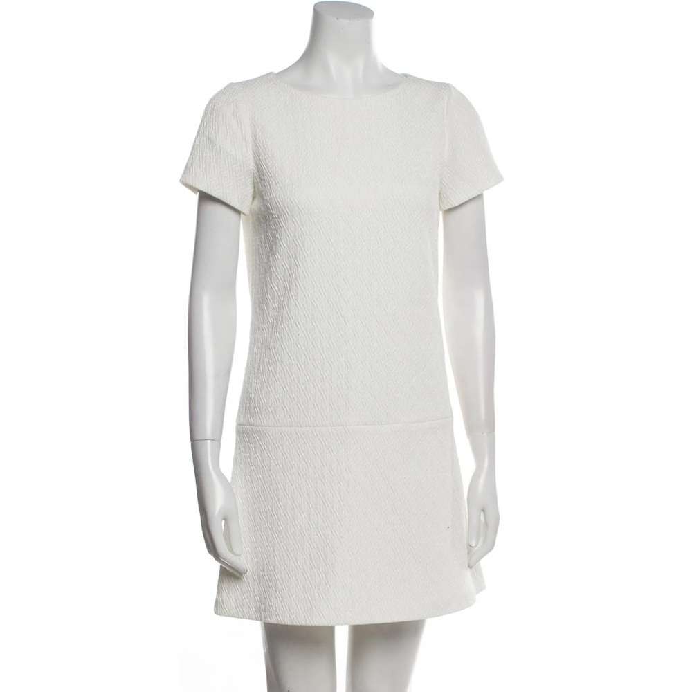 Alice + Olivia Dropped Waist Mini Dress with Jacquard Print Size 0 - Picture 7 of 7